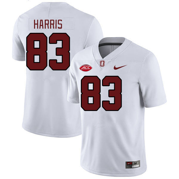 Men #83 Jackson Harris Stanford Cardinal 2024 ACC Conference College Football Jerseys Stitched-White